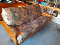 Wood futon and rocking chair