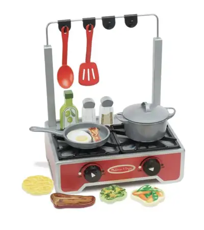 Melissa & Doug 19-Piece Deluxe Wooden Cooktop Set, View more