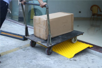 curb ramp, ground level container ramp, loading ramp, dock plate