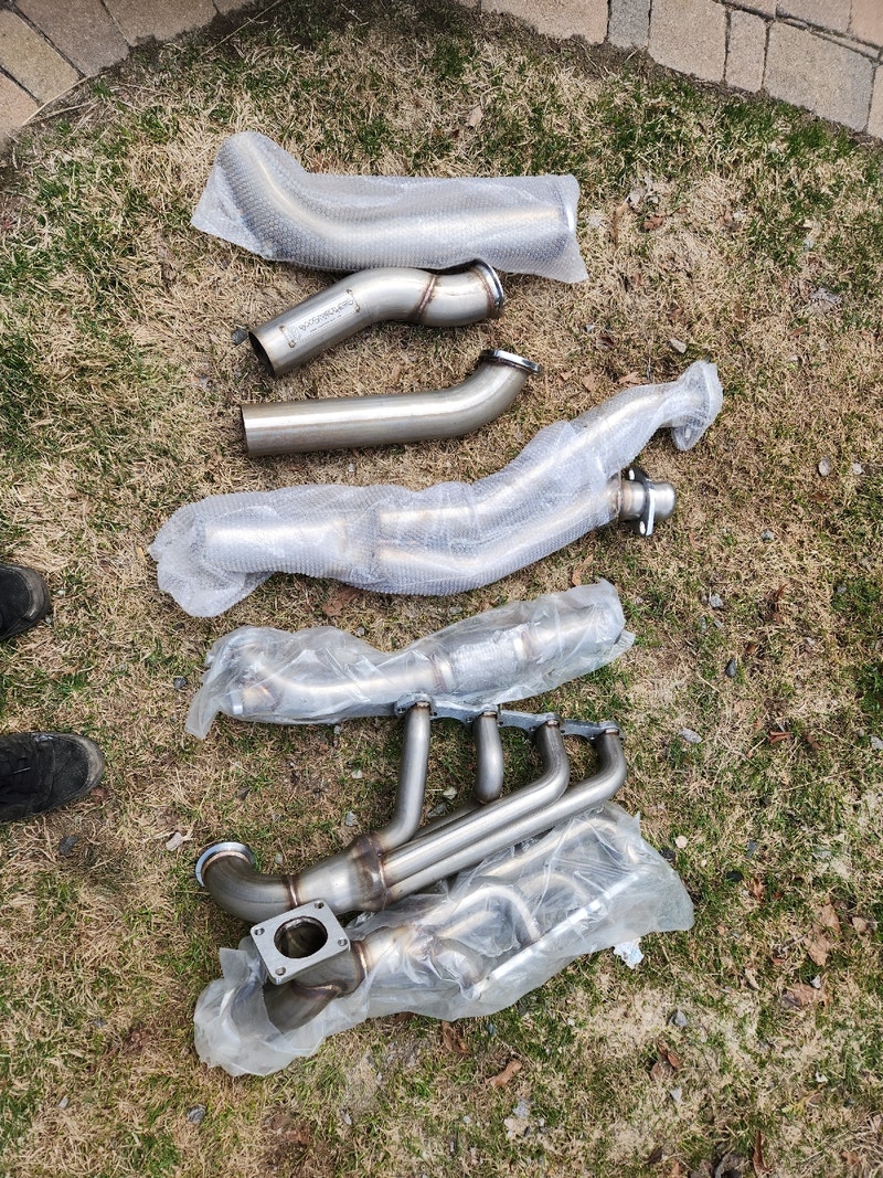 Sn95 ford mustang T4 hotside turbo exhaust piping kit Engine & Engine