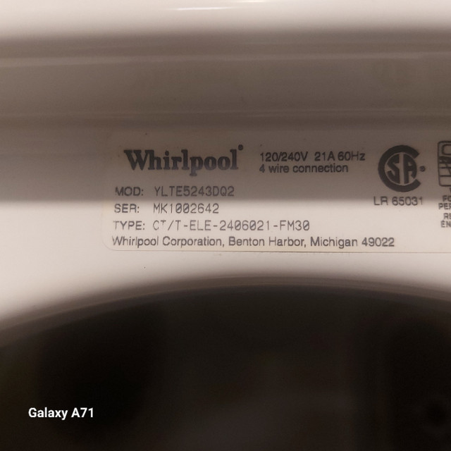 WASHER & DRYER COMBO, APARTMENT SIZE 24 Inch, YLTE 524 Electric in Washers & Dryers in City of Toronto - Image 3