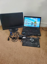 Lenovo Laptop T510  with dock and monitor