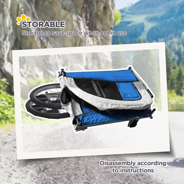 Aosom Dog Bike Trailer 2-in-1 Pet Stroller Cart in Road in Markham / York Region - Image 6