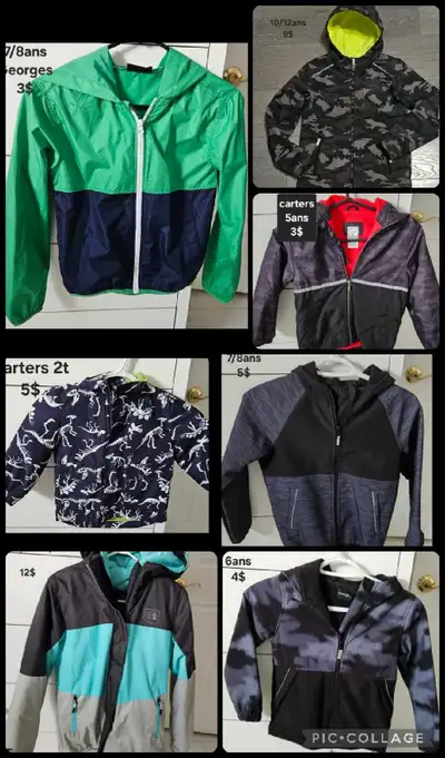 plusieurs manteaux pour enfants , View more