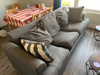 Three seater couch or sofa with 5 matching cushions