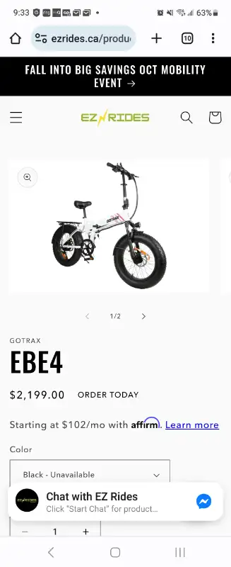BRAND NEW Gotrax EBE4 electric bike., View more