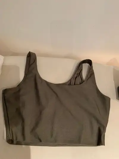 Cute olive green top - medium to large, View more