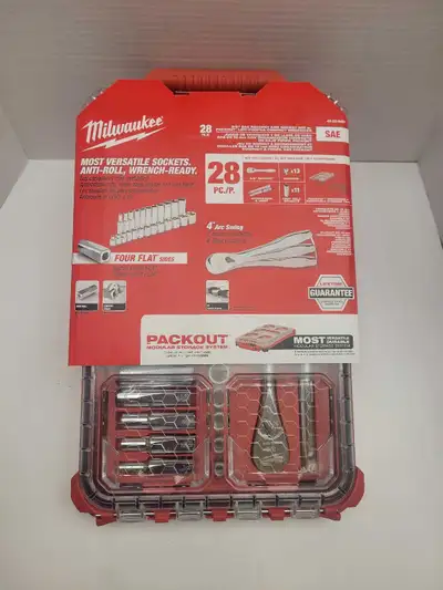 Milwaukee 48-22-9481 28 Piece SAE 3/8" Ratchet Set *NEW*, View more
