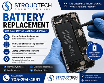  Battery Replacement Near Me | iPhone, iPad, MacBook & Laptop, View more