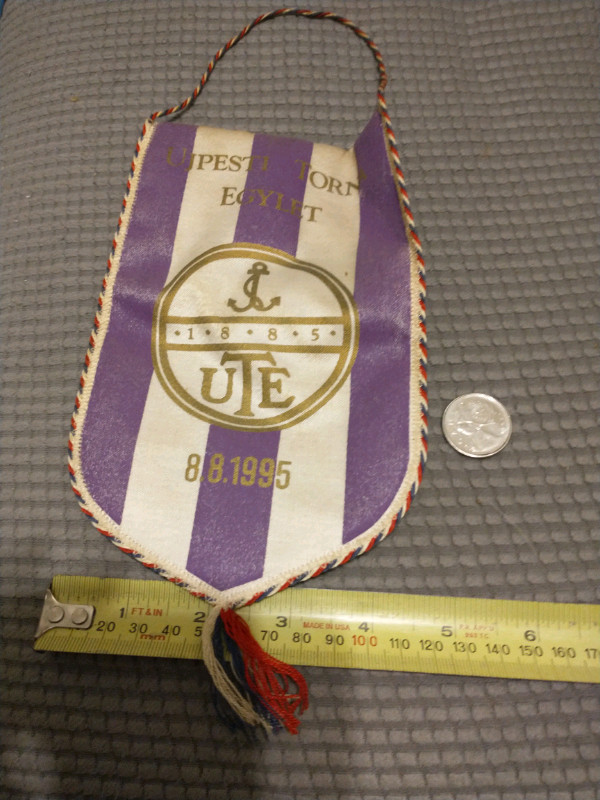 VERY RARE 1995-96 UEFA Cup banner/pennant Ujpest Dozsa vs Kosice in Arts & Collectibles in City of Toronto - Image 2