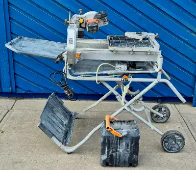 RIDGID 10-inch Wet Tile Saw with Mobile Stand (32001713), View more