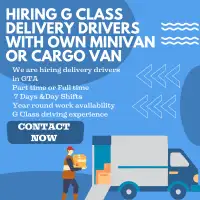 Delivery Driver with Own Minivan in Brampton & Mississauga Area