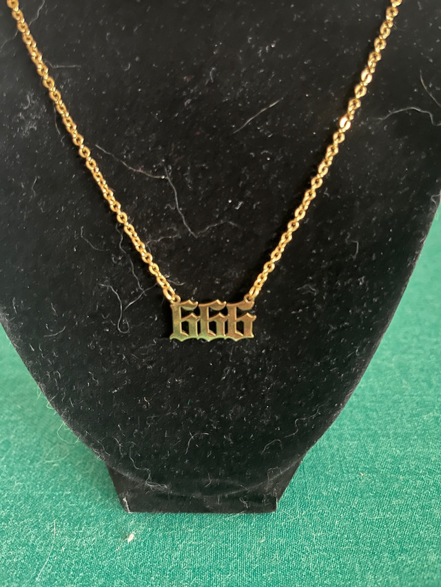 Gold 666 necklace in Jewellery & Watches in Oshawa / Durham Region