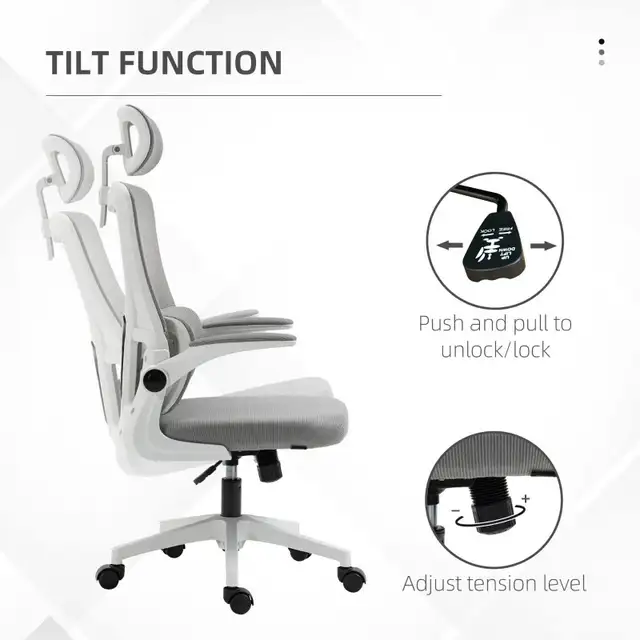 Ergonomic Office Chair, Mesh Computer Desk Chair  in Chairs & Recliners in Markham / York Region - Image 4