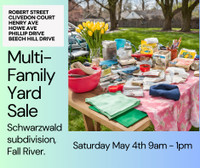 Community Yard Sale - Fall River - May 4th