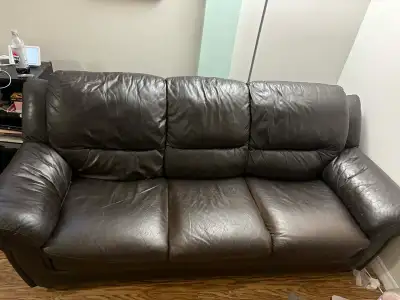 Leather Couch and Love Seat , View more
