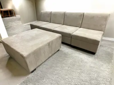 5 Pieces Modular Sofa w/ Ottoman free delivery, View more