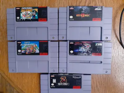 Selling some awesome Snes games. All games have been cleaned and tested and work great. Deals on mul...
