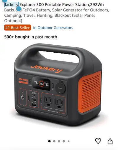 Jackery Explorer 300 Portable Power Station, View more