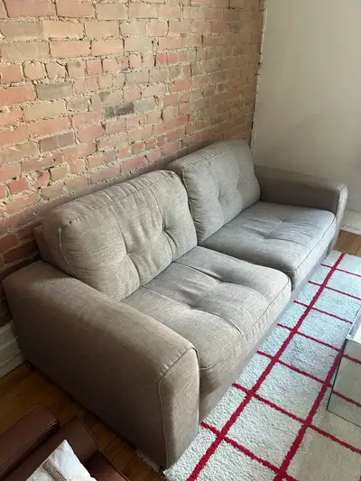 Canapé 2 places gris - 2 seater grey sofa, View more