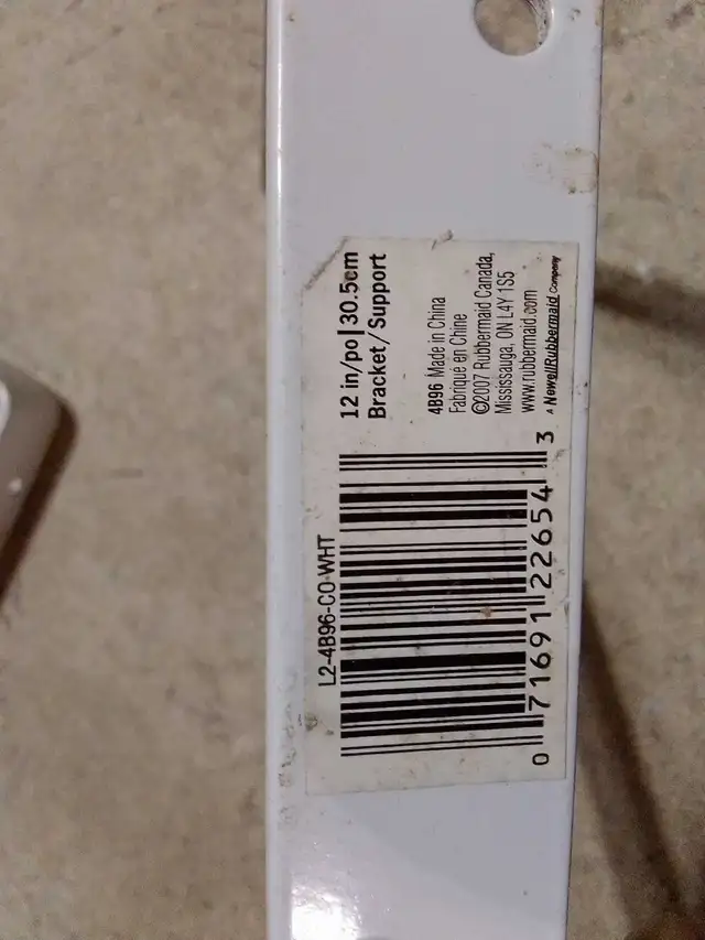 Rubbermaid Shelf Brackets65561352501889121