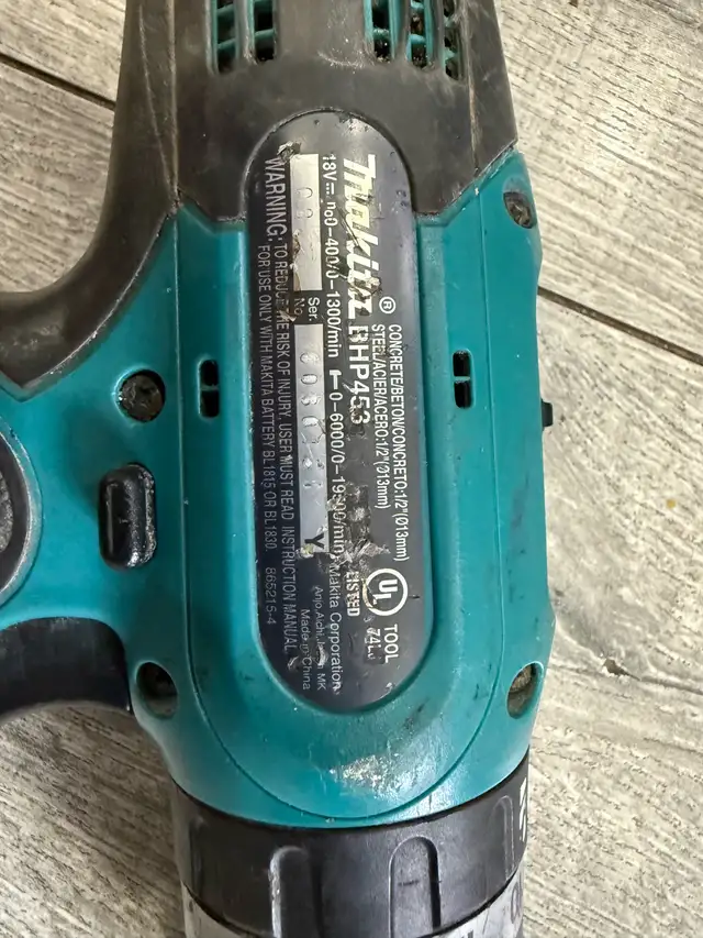 Makita hammer Drill 18v cordless only tool no battery no charger in Power Tools in Oshawa / Durham Region - Image 5