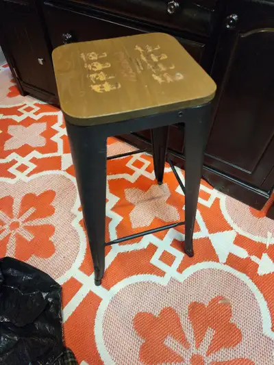 1 Wood Bar Stool Blantons Single Barrel Bourbon Brown black, View more