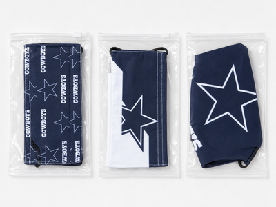 3 New Dallas Cowboys Reusable Cloth Face Masks, View more
