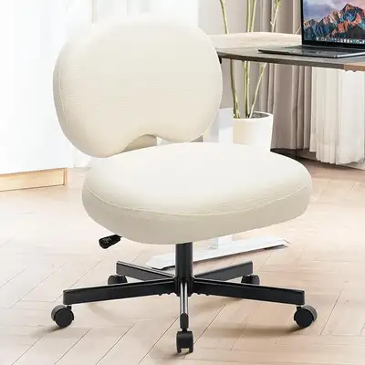 New With Box Colamy HL-7309W Criss Cross Armless  Chair, White, View more