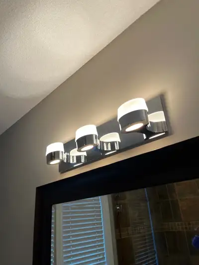 2 Chrome Bathroom Vanity Light Fixtures, View more