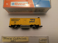 N scale model train track cleaning car