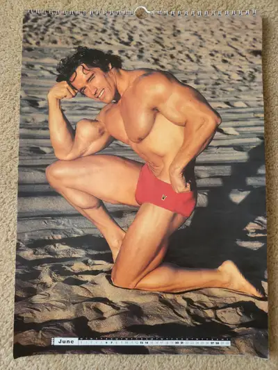 Arnold Schwarzenegger calendar 1992 12 full page pictures 11 3/4" x 16 3/4" with spiral binding Used...