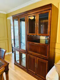 Bar unit and curio cabinet 