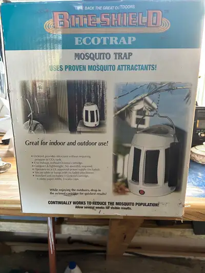 Mosquito eco trap in the box never opened $50.00 Call or text Two zero four 955-0567