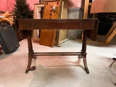 Antique Duncan Phyfe-style Wooden Dropleaf Sofa Table, View more