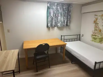 Bed and table included Shared Bathroom Move in date end of August No smoking, drugs, and pets Please...