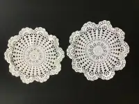 Round Crochet doilies(white, new)