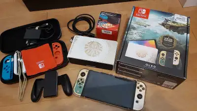 CIB Zelda Switch Oled with Genki Dock, View more