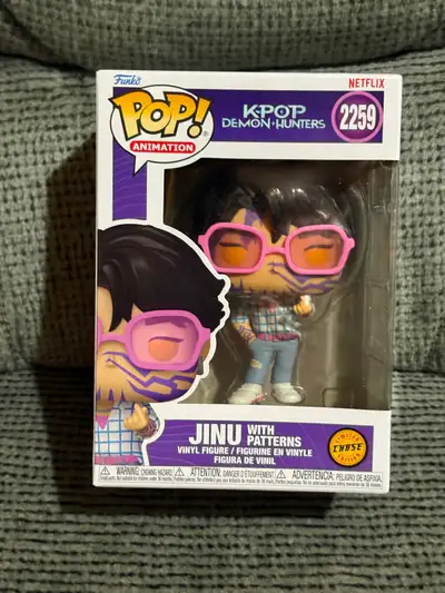 K-Pop Demon Hunters Jinu with Patterns 2259 Funko Pop Chase figure . Brand new in box .
