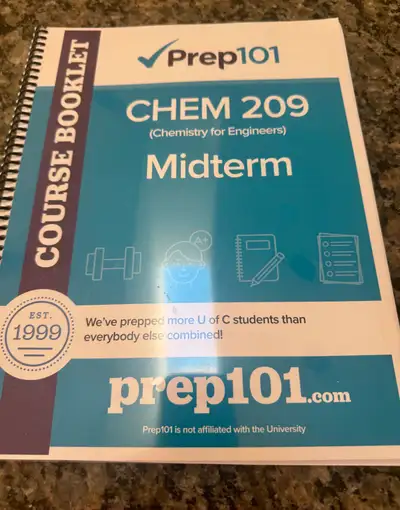 Prep 101 Chemistry 209 (Chemistry for Engineers) Midterm