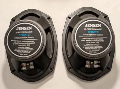 JENSEN 6"x,9" TRIAX II HI-PERF. 100W STEREO SPEAKERS MDL J-1033, View more
