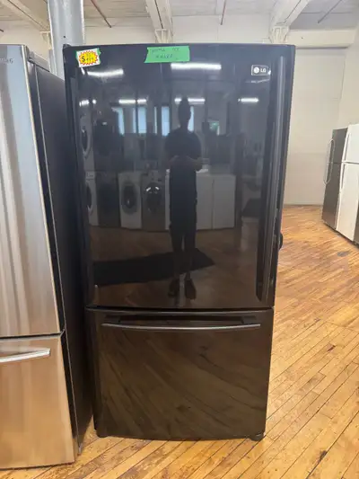  LG Black 33 inch two door fridge bottom freezer, View more