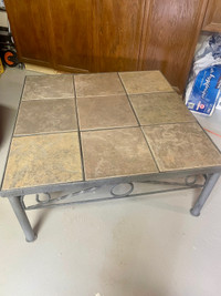 Coffee Table - Wrought Iron and Tile
