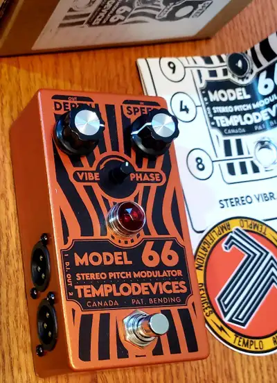 TEMPLO DEVICES Model 66 Vibrato Phaser Pedal, View more