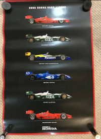 2000 Indy / Cart Car Lineup Honda Poster LARGE FORMAT 10 IN STOC