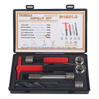 10Pcs Thread Repair Kit, Stainless Steel Twisted Drill M18x1.5