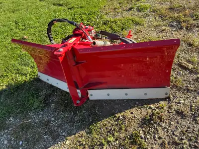 Used Ventrac KV552 V-Blade Snow Plow 55'’ straight, 48" V, hydraulic twin cylinders mechanical trip...