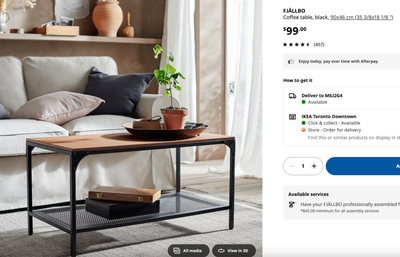 FJÄLLBO Coffee table, black, View more