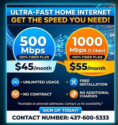Unlimited High-Speed Fiber Internet, View more