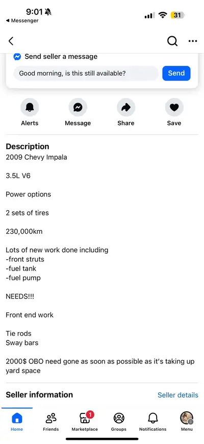 Details are in the photo above. Need it gone asap as it’s taking up yard space.